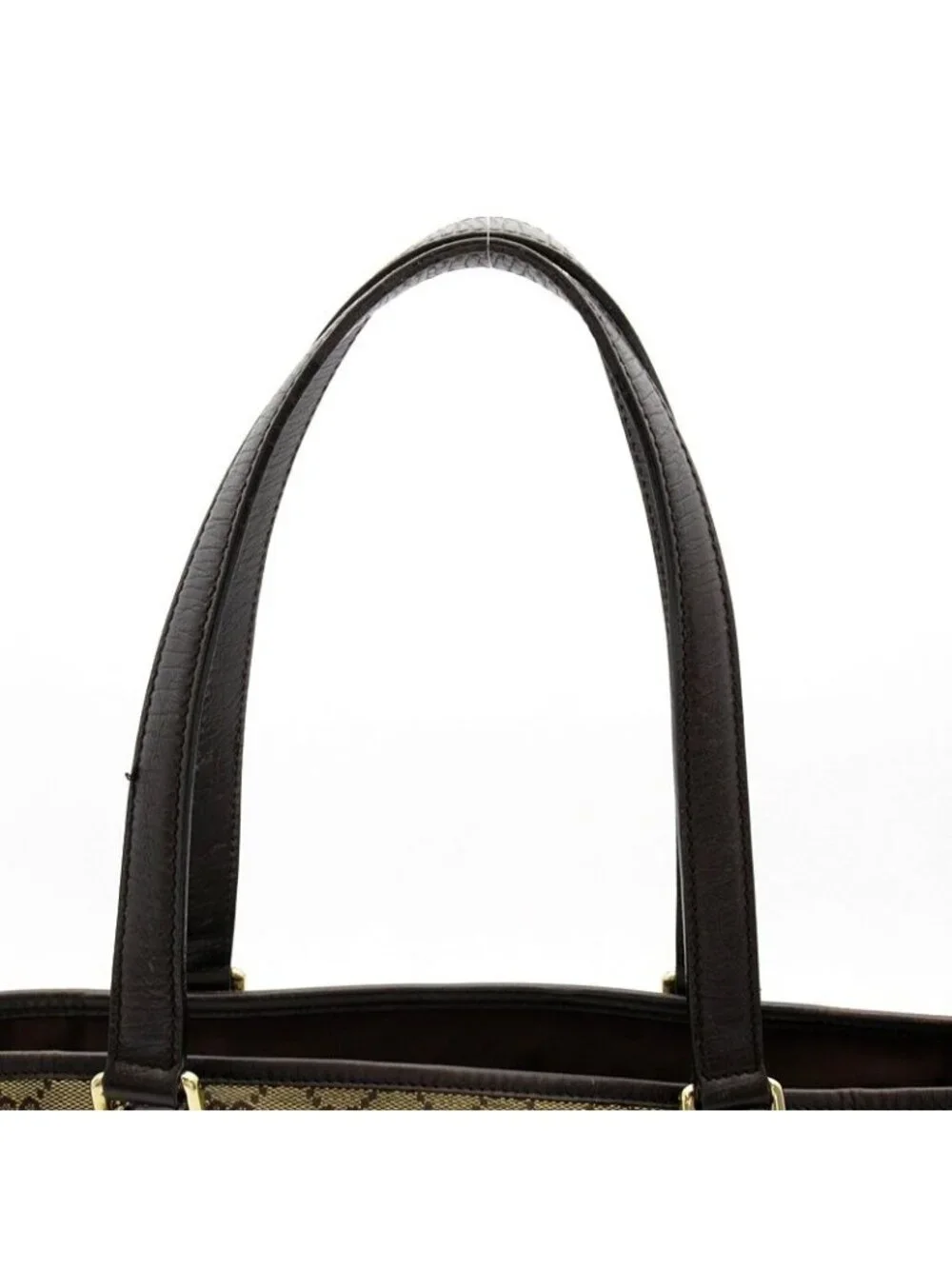 Gucci Sherry Line Tote GG Canvas Leather Beige